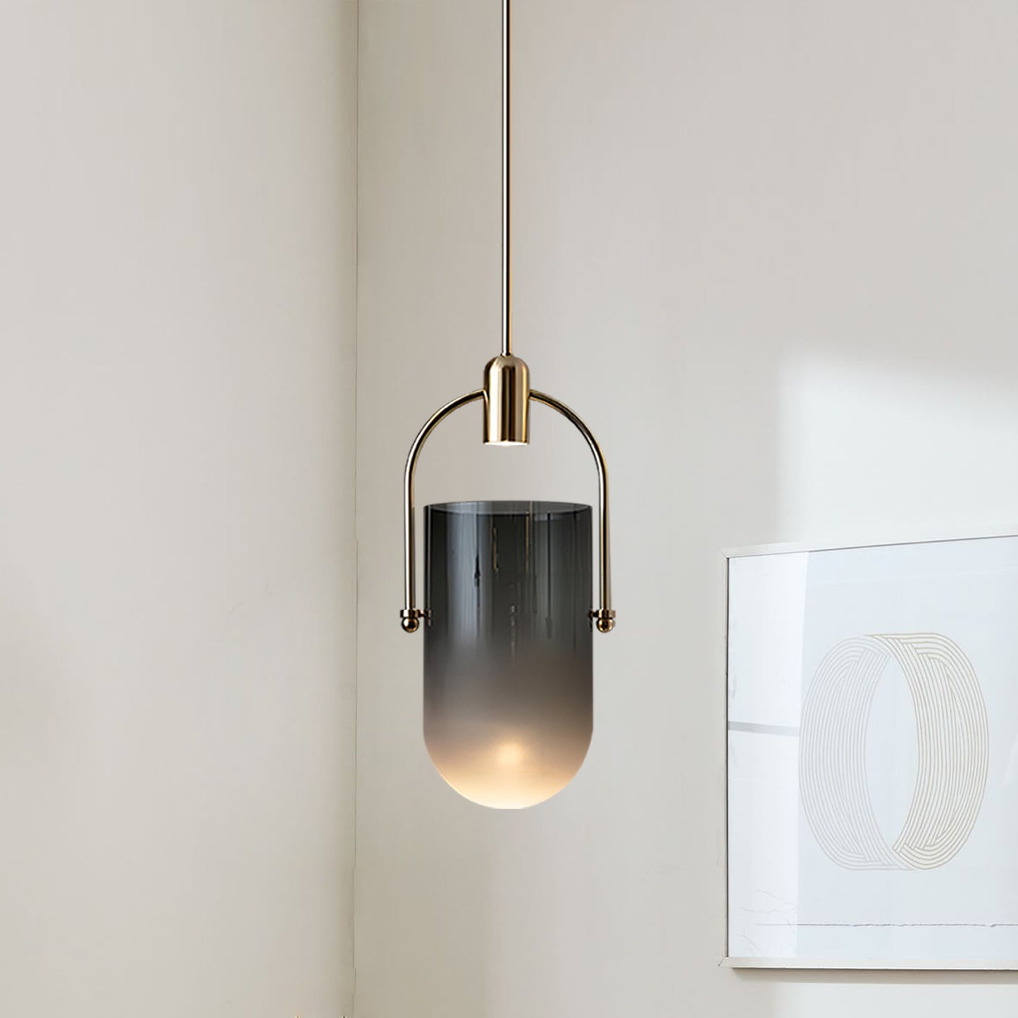 Curved Glass Pendant Lamp