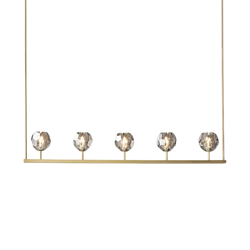 Crystal Glass Linear Chandelier