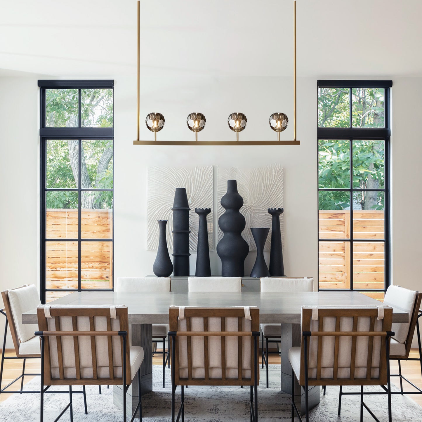 Crystal Ball Linear Chandelier
