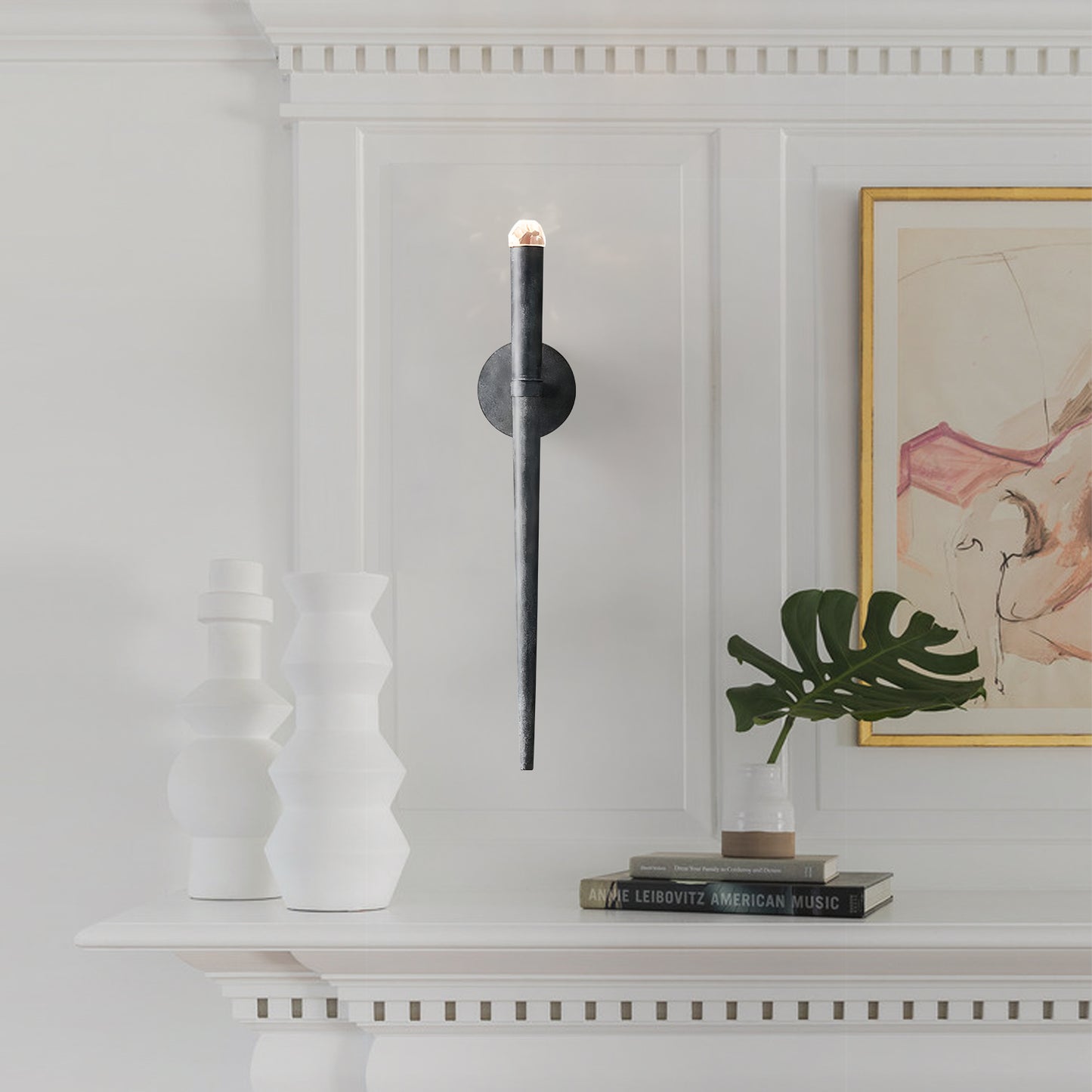 Brass Torch Sconce