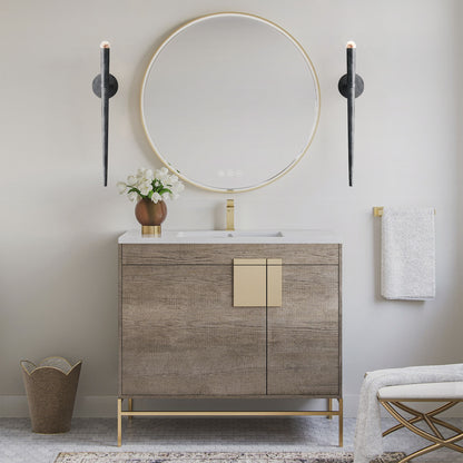 Brass Torch Sconce