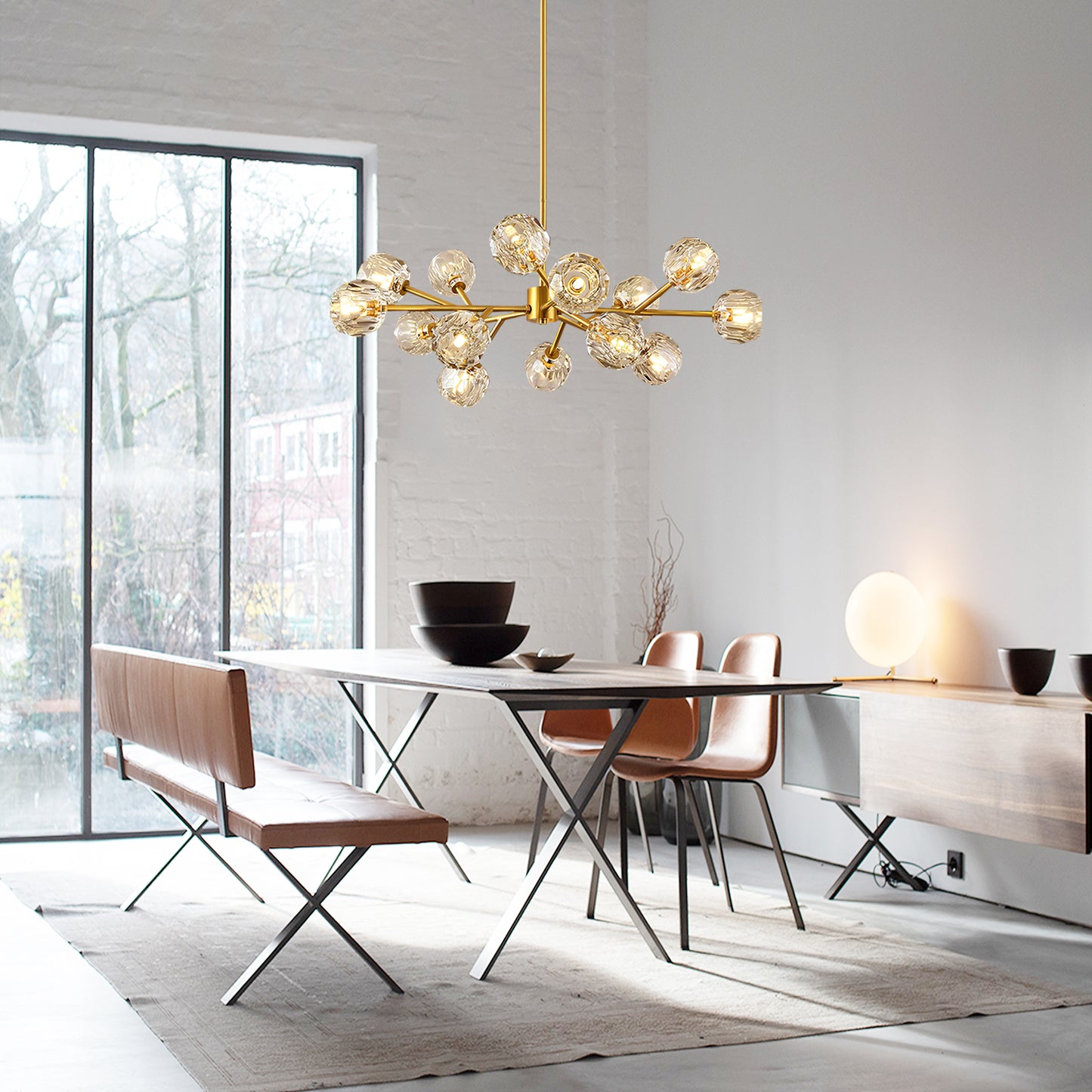 Crystal Ball Cluster Chandelier