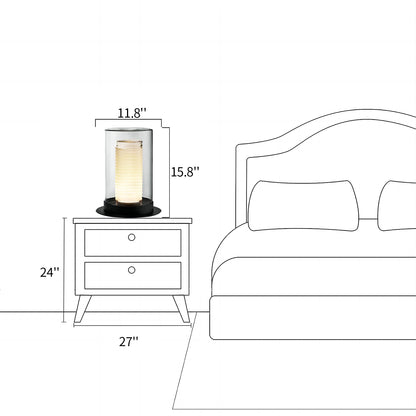 Cylinder Glass Table Lamp