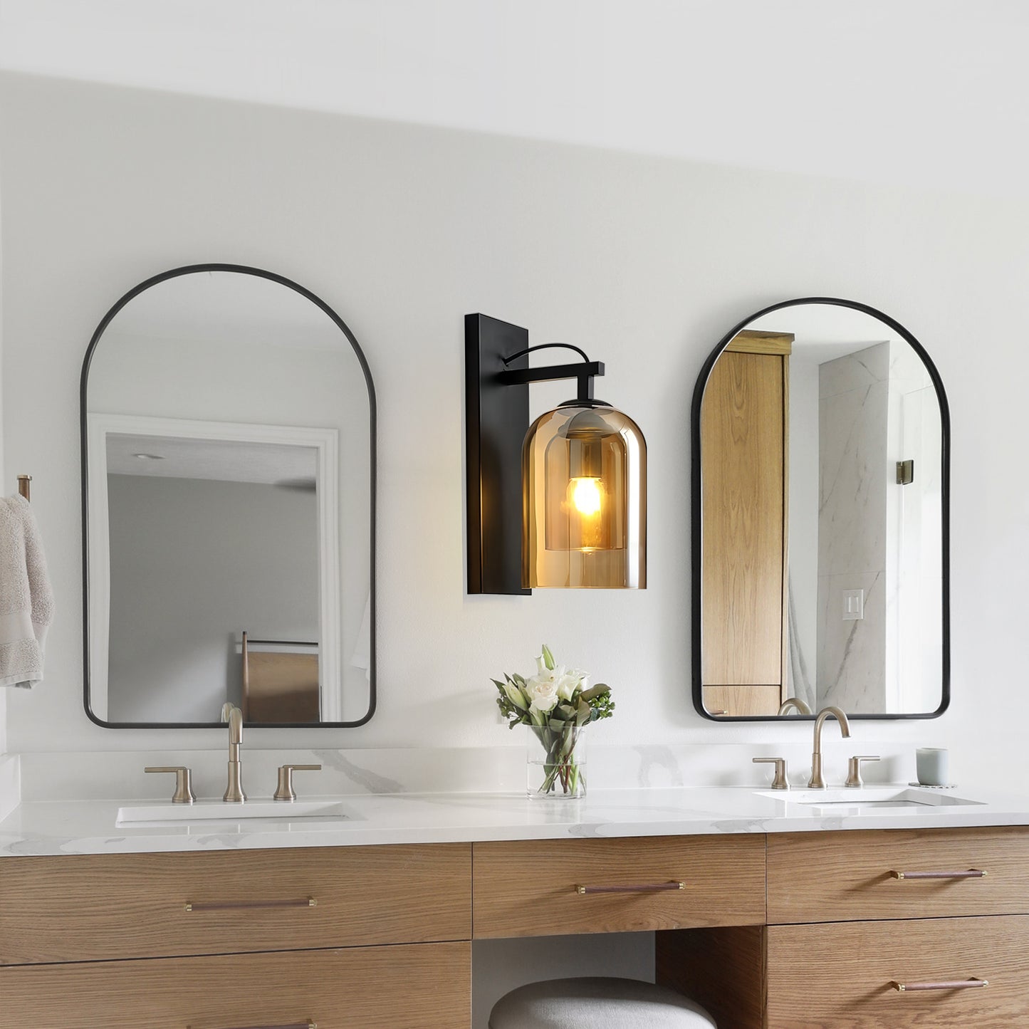 Double Glass Sconce