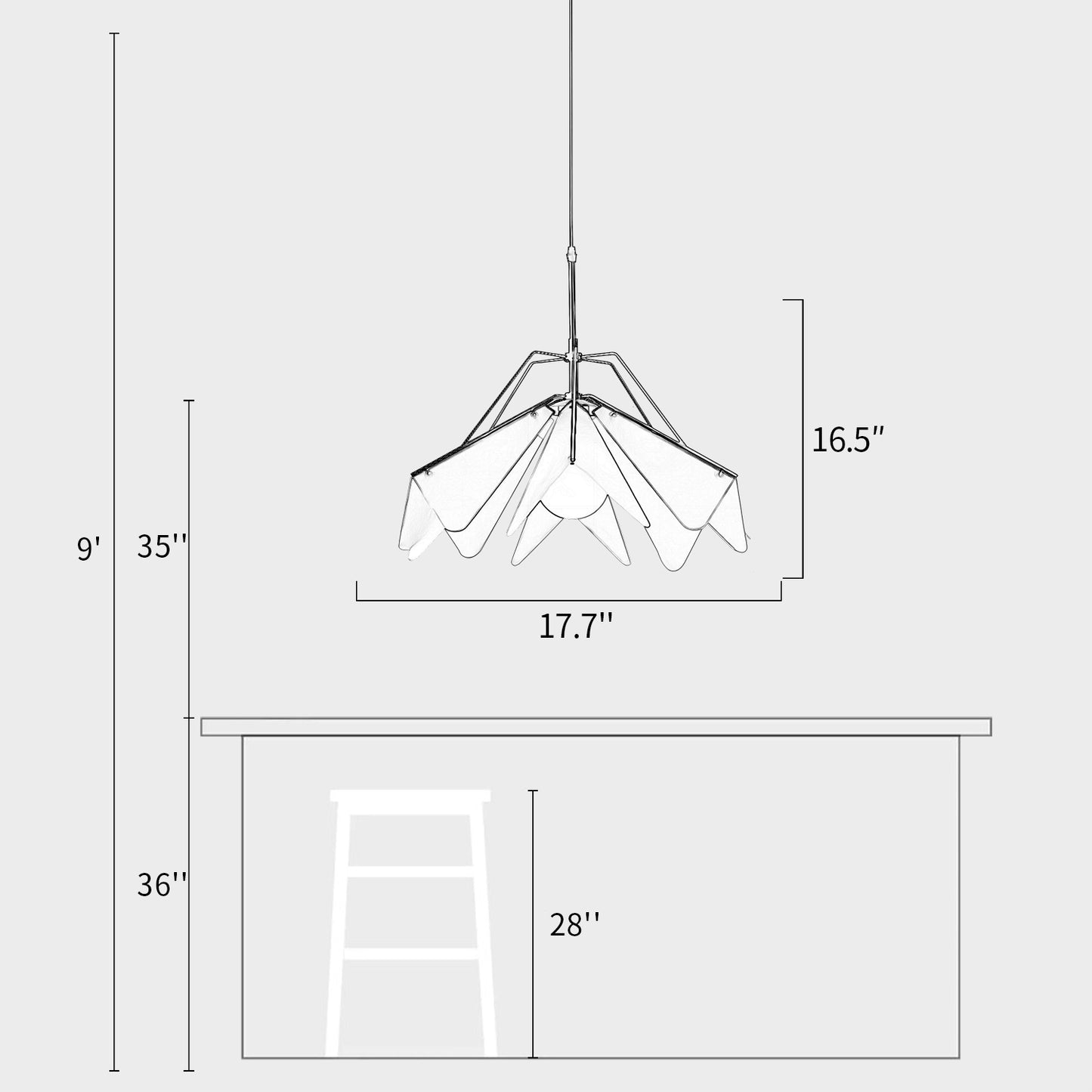 Fold Petal Pendant