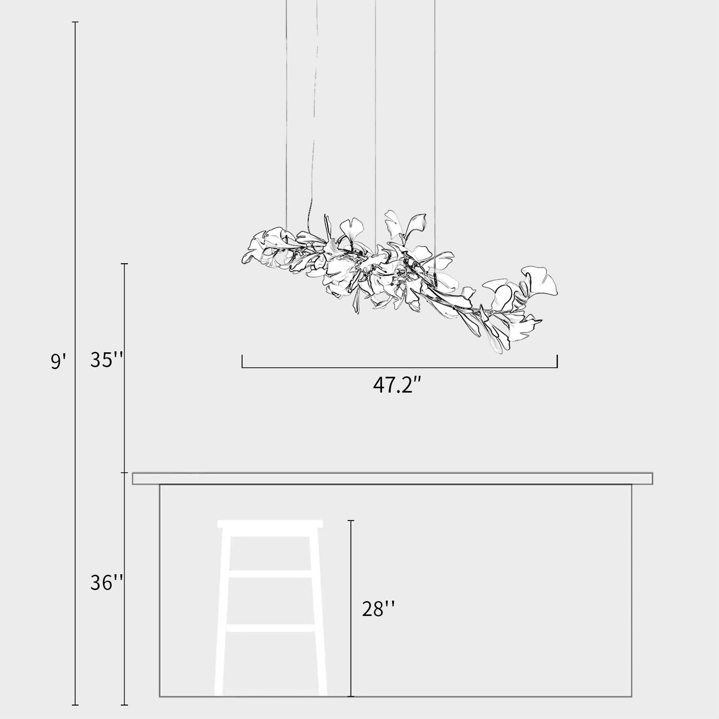 Ginkgo Chandelier A