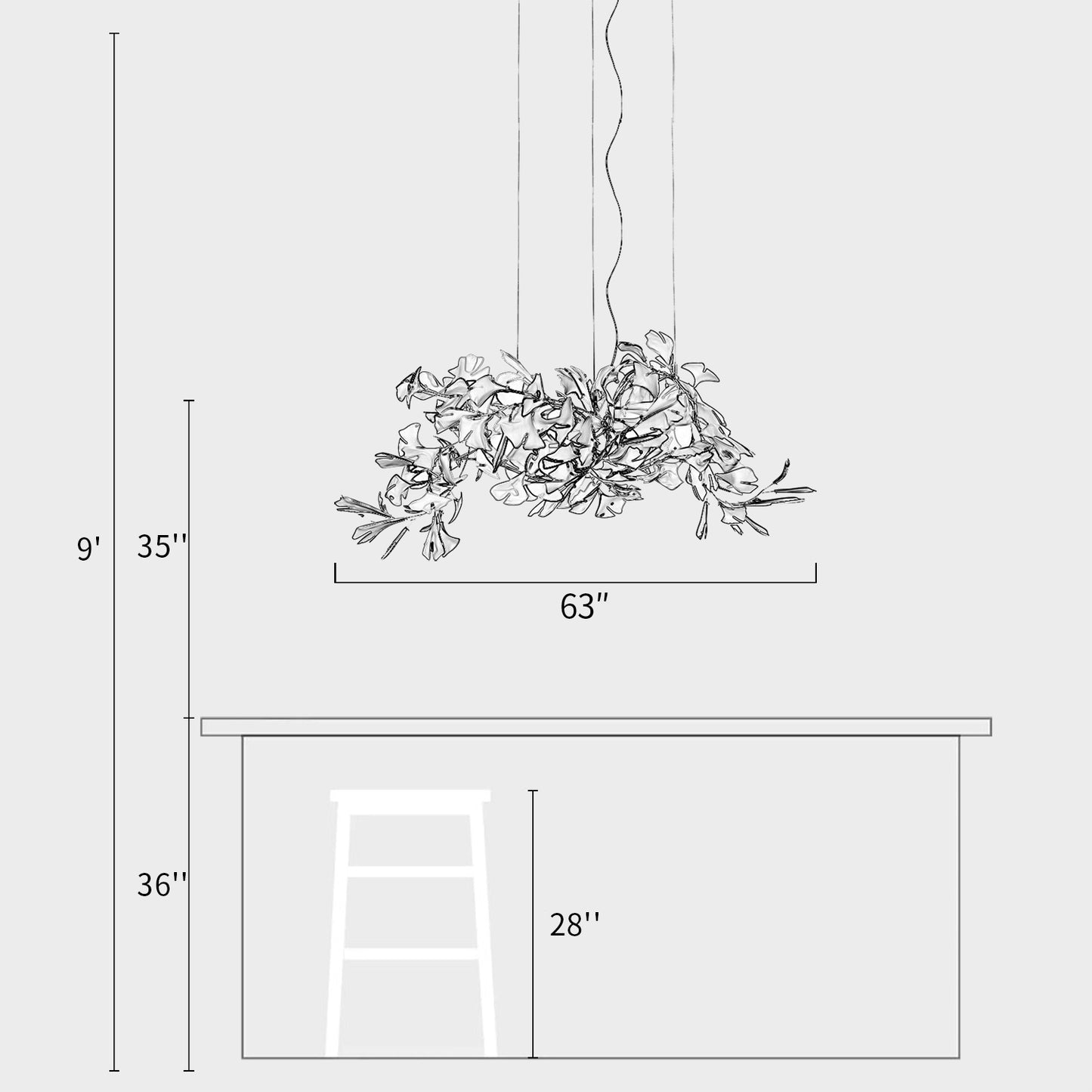 Ginkgo Chandelier C