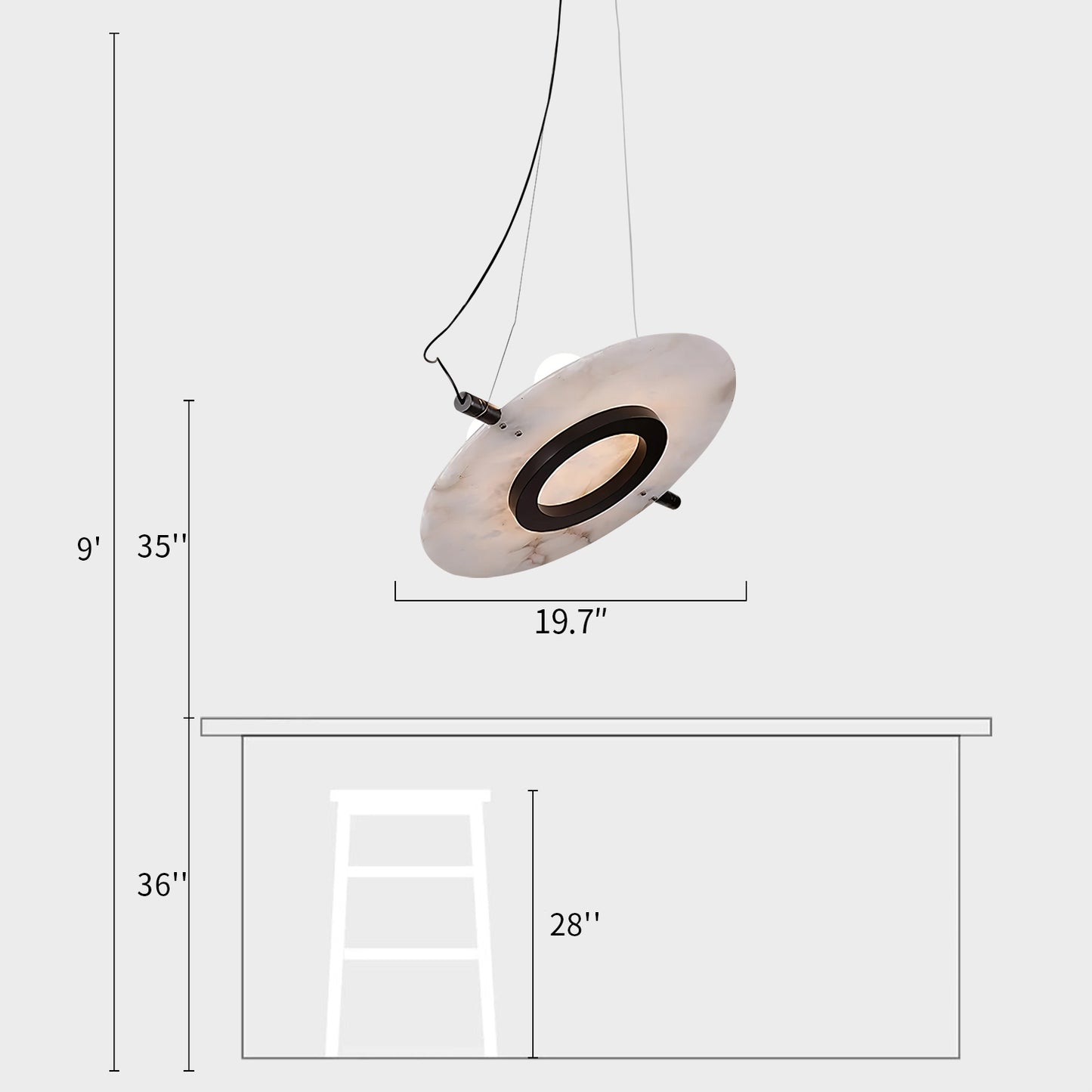 Magma Alabaster Pendant