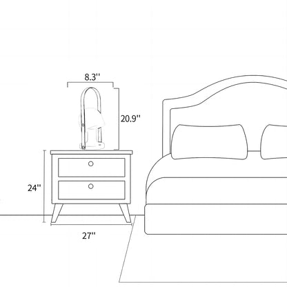 Portable Wooden Handle Table Lamp