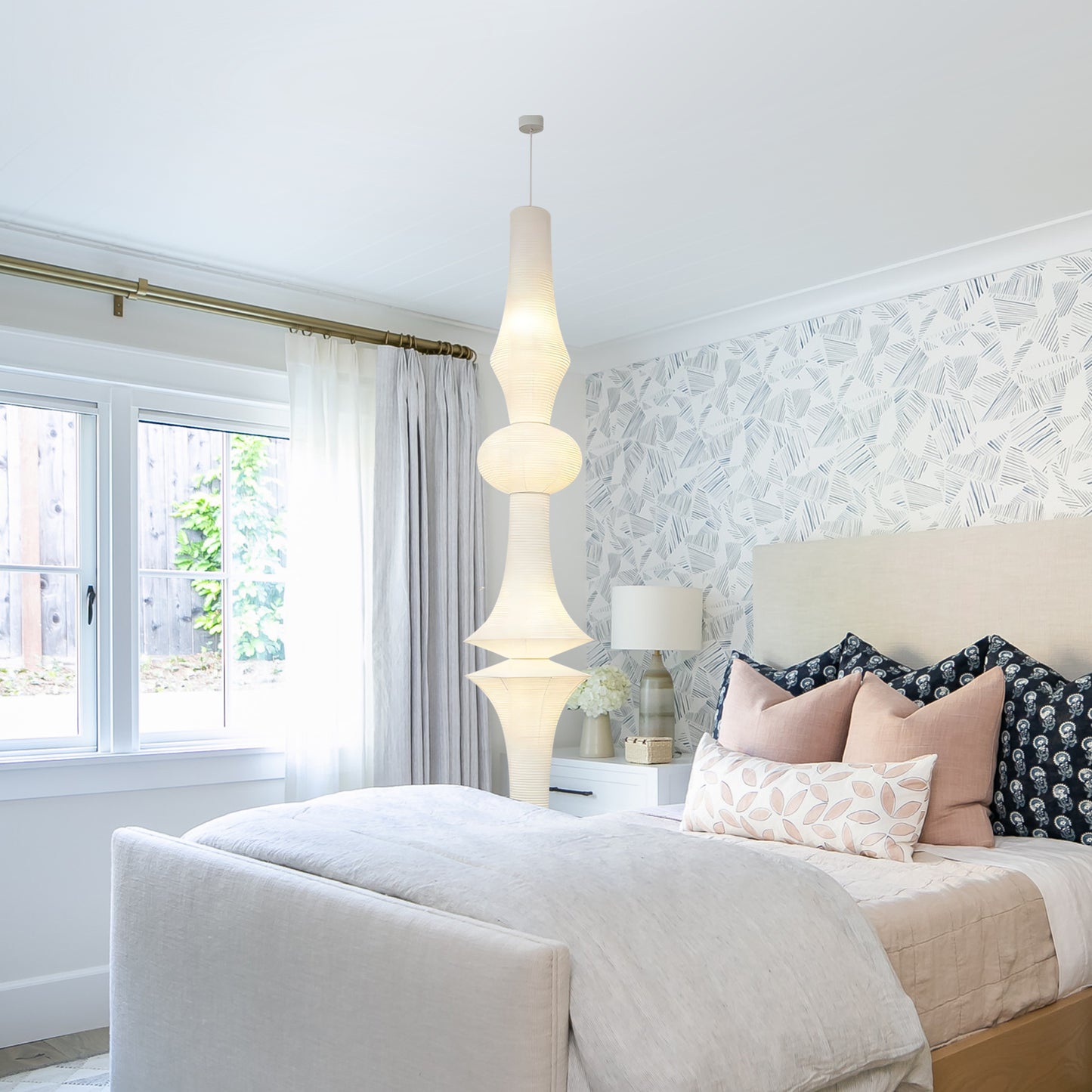 Rice Paper E Pendant Light